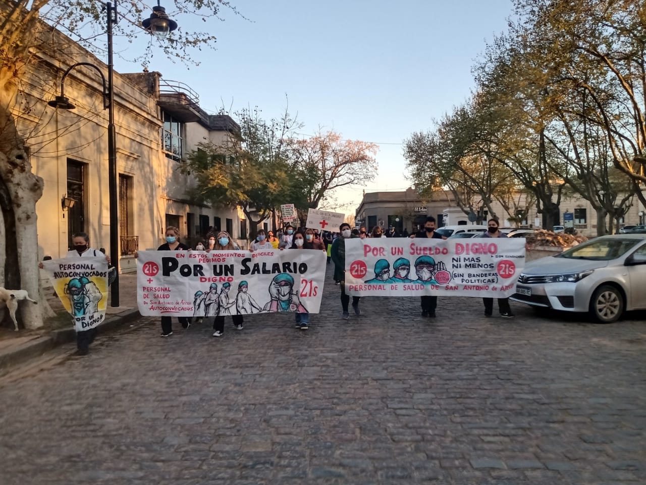 Protestas en San Antonio del personal de salud