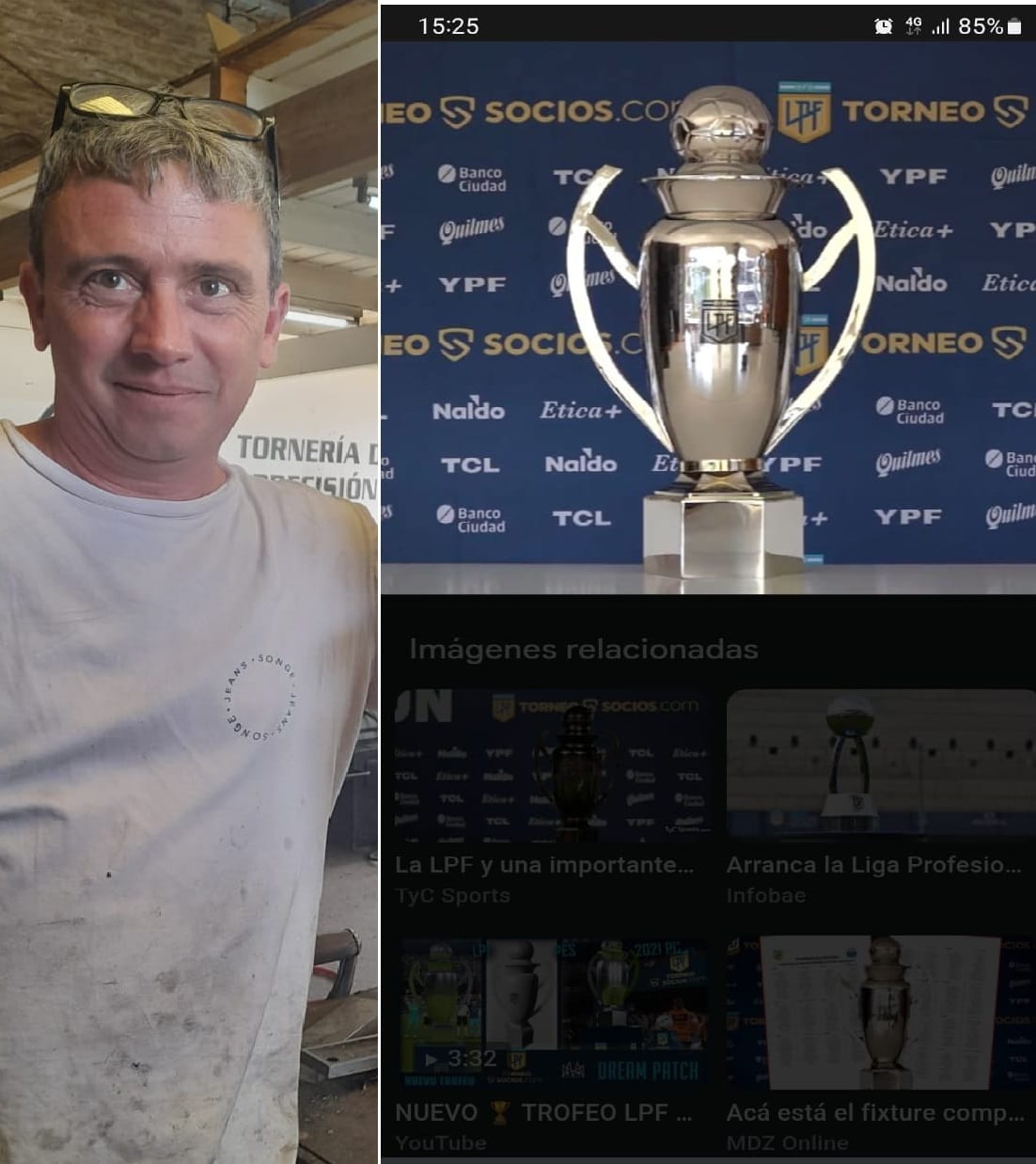 La copa de la liga se construye en Giles