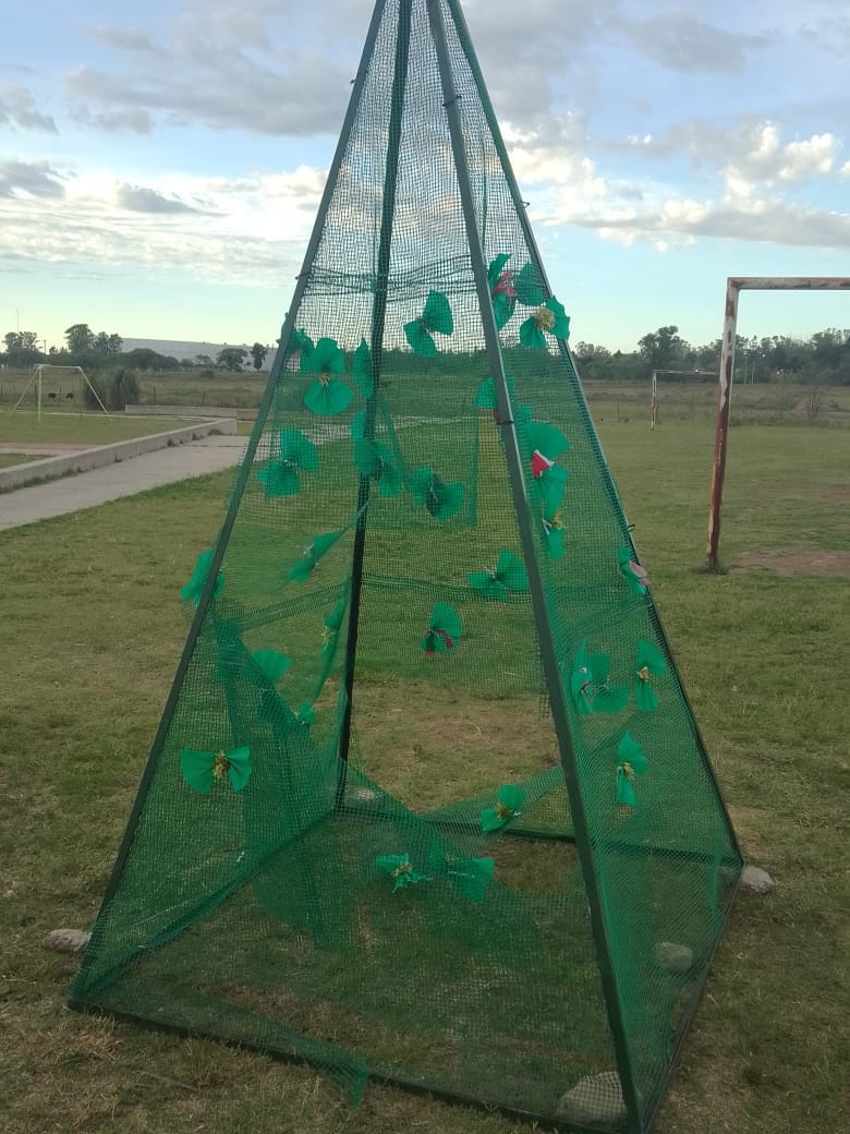 Vandalismo y robo en árboles de navidad de una plaza