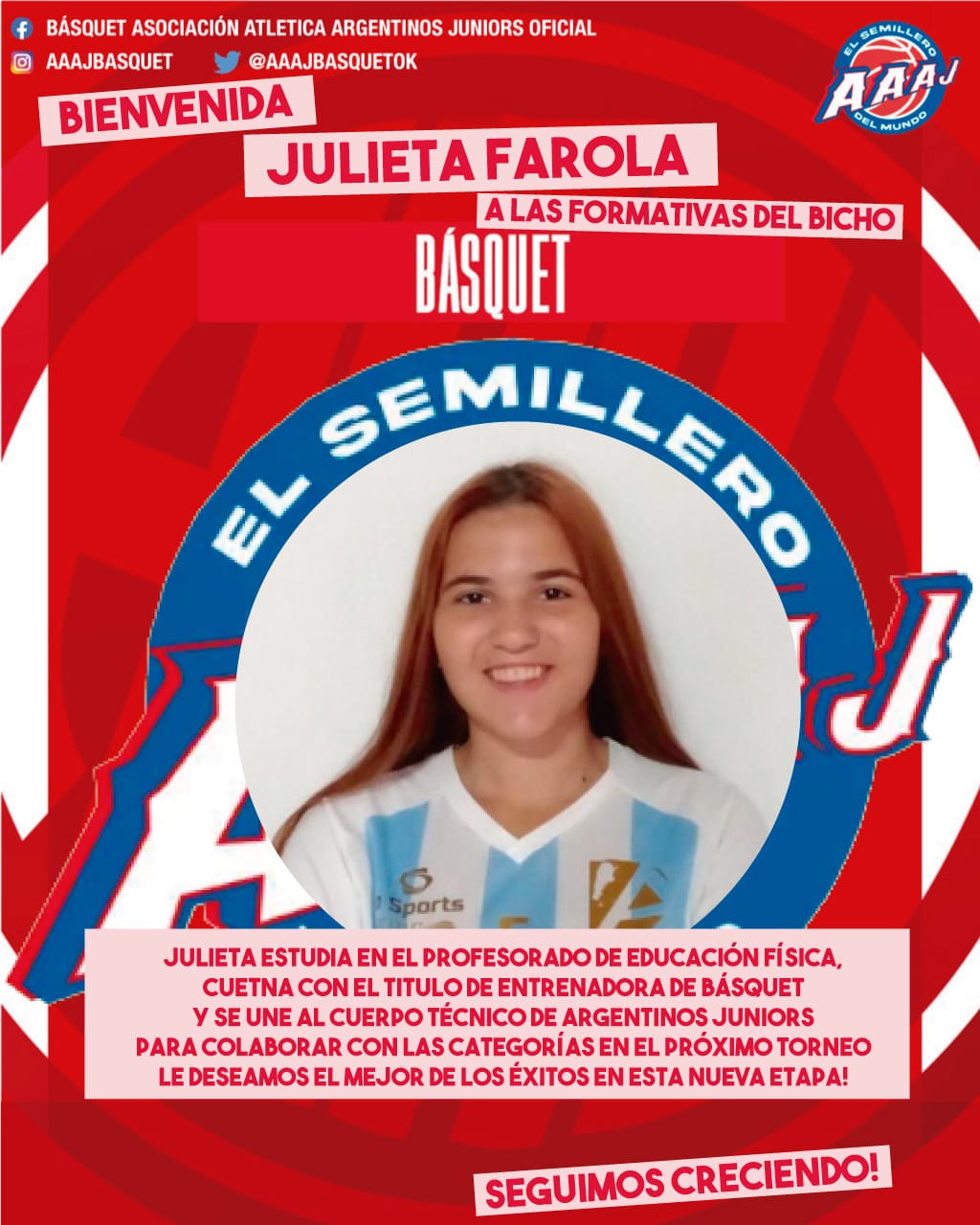 Una gilenses se suma al básquet femenino de Argentinos Juniors
